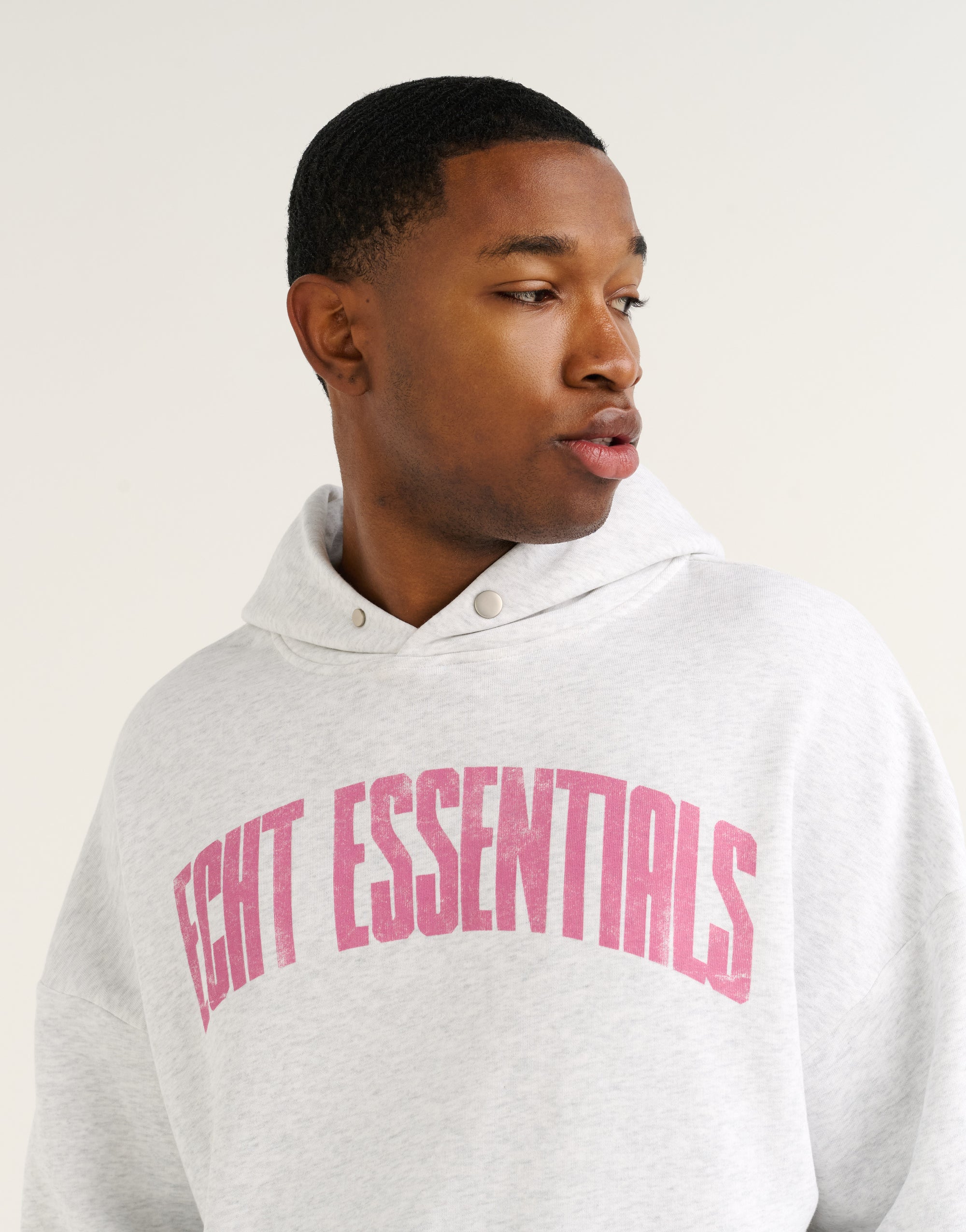 College Combed Fleece Hoodie - Grey Marle