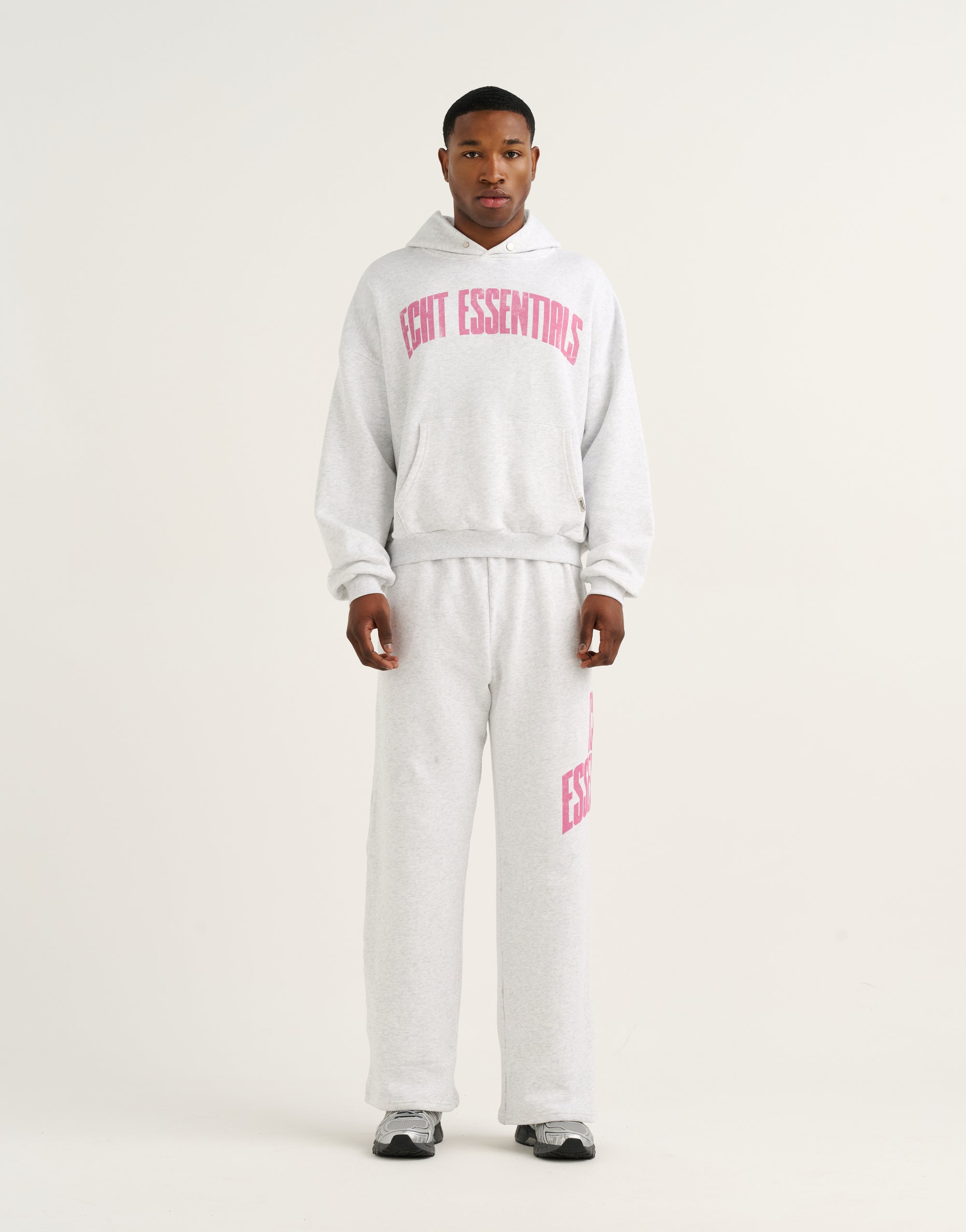 College Combed Fleece Hoodie - Grey Marle