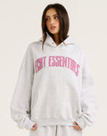 College Combed Fleece Hoodie - Grey Marle