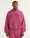 College Combed Fleece Hoodie - Plum