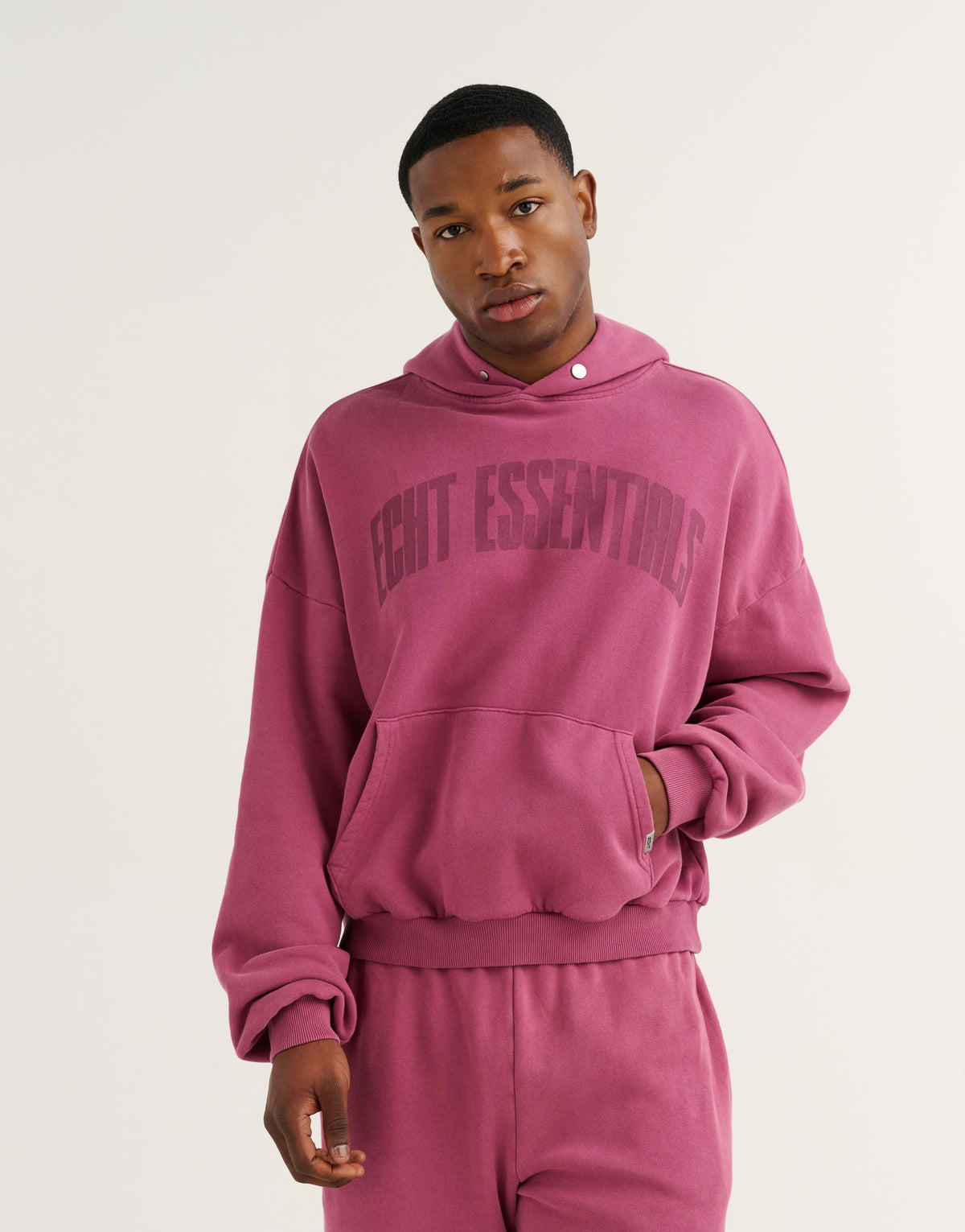 College Combed Fleece Hoodie - Plum