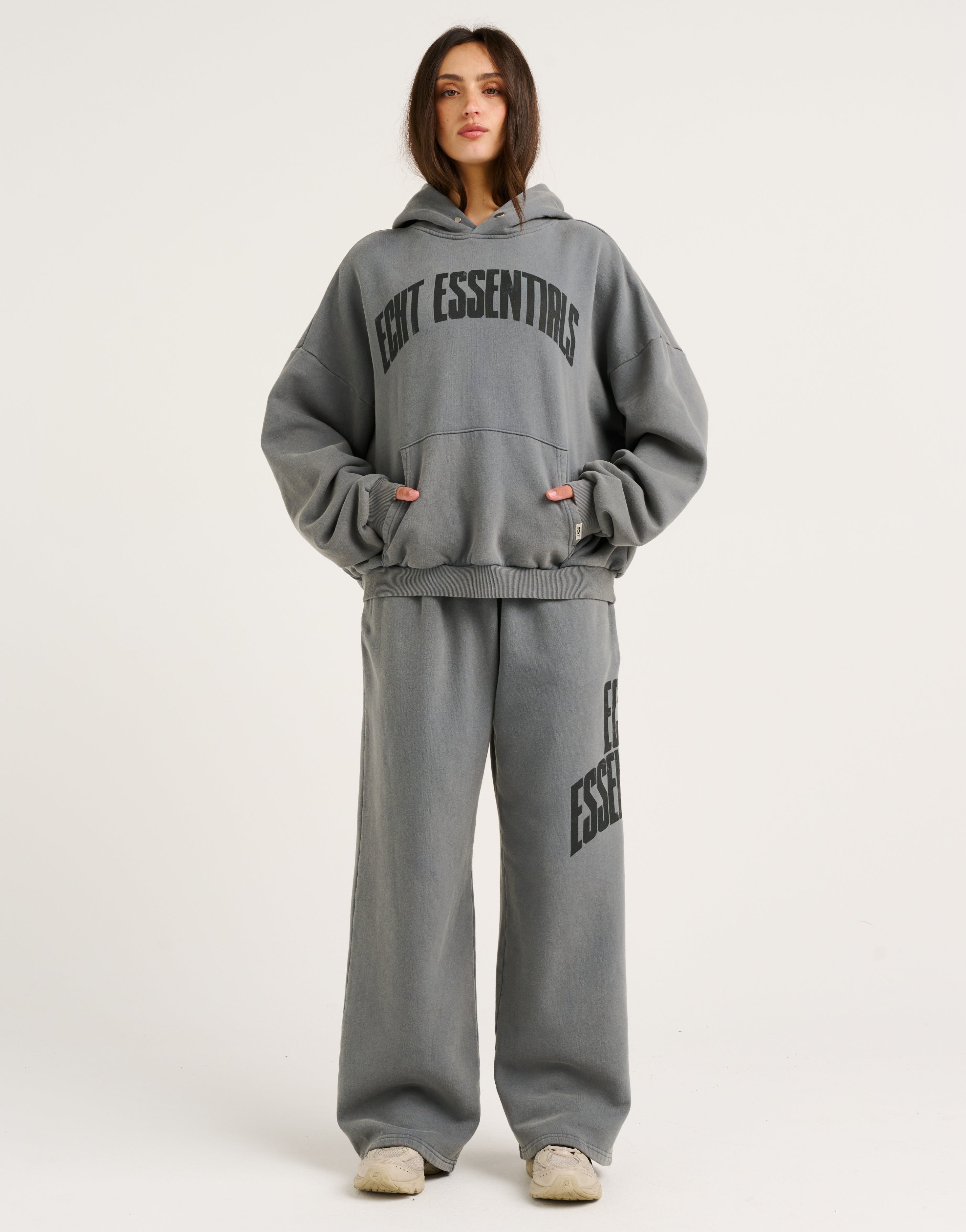 College Combed Fleece Hoodie - Storm Grey