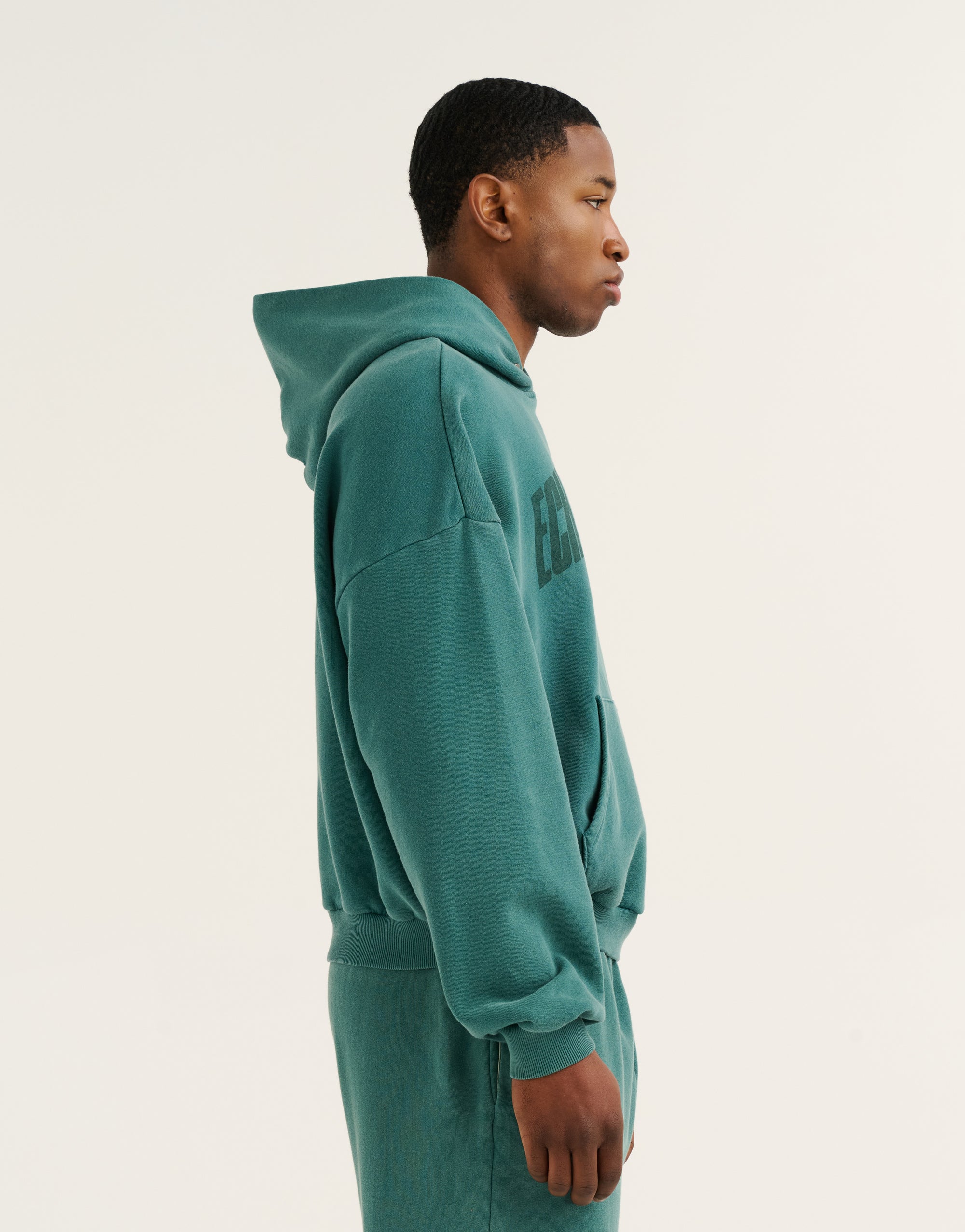 College Combed Fleece Hoodie - Teal