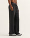 College Combed Fleece Wide Leg Sweatpant - Phantom Black