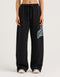 College Combed Fleece Wide Leg Sweatpant - Phantom Black