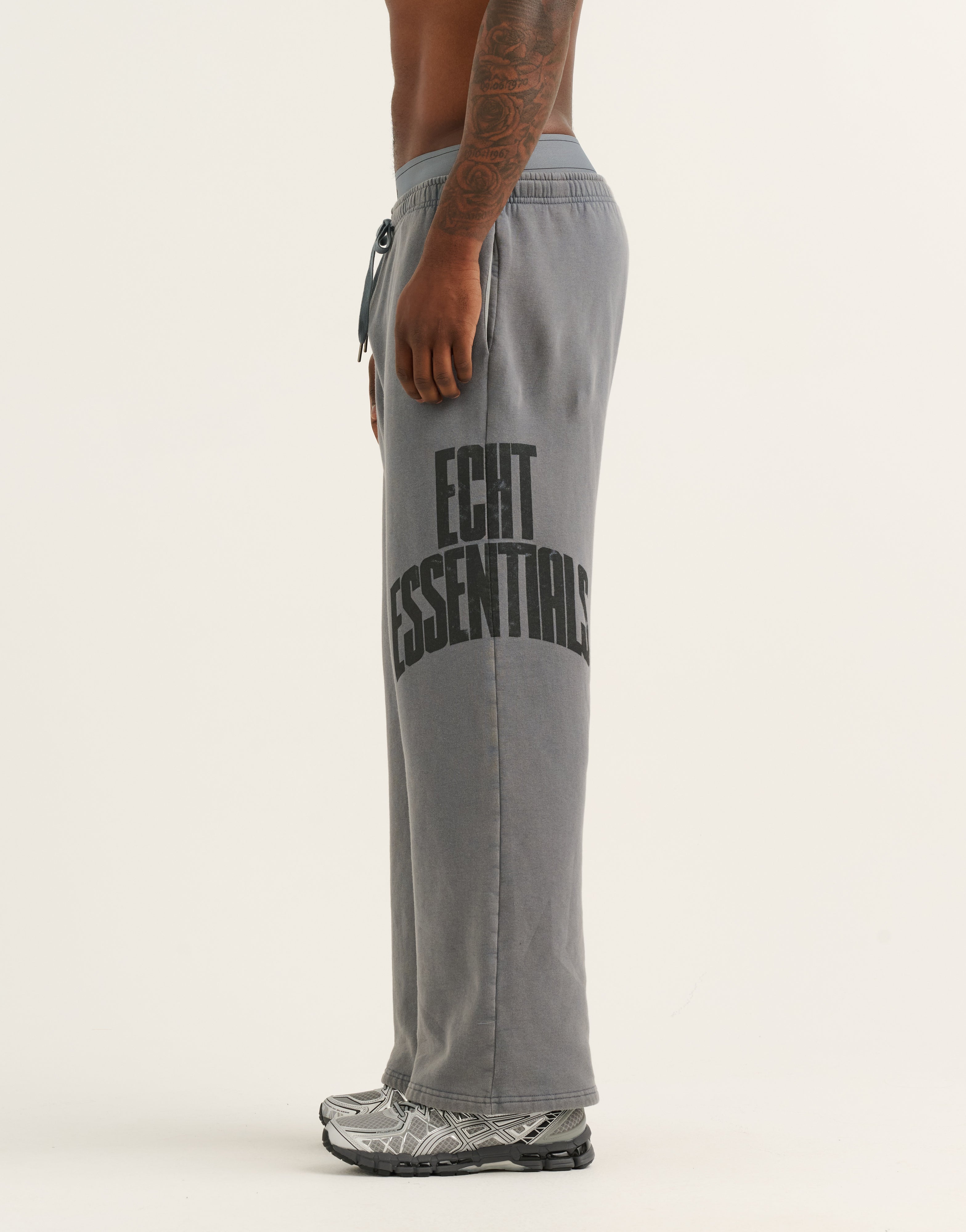 College Combed Fleece Wide Leg Sweatpant - Storm Grey
