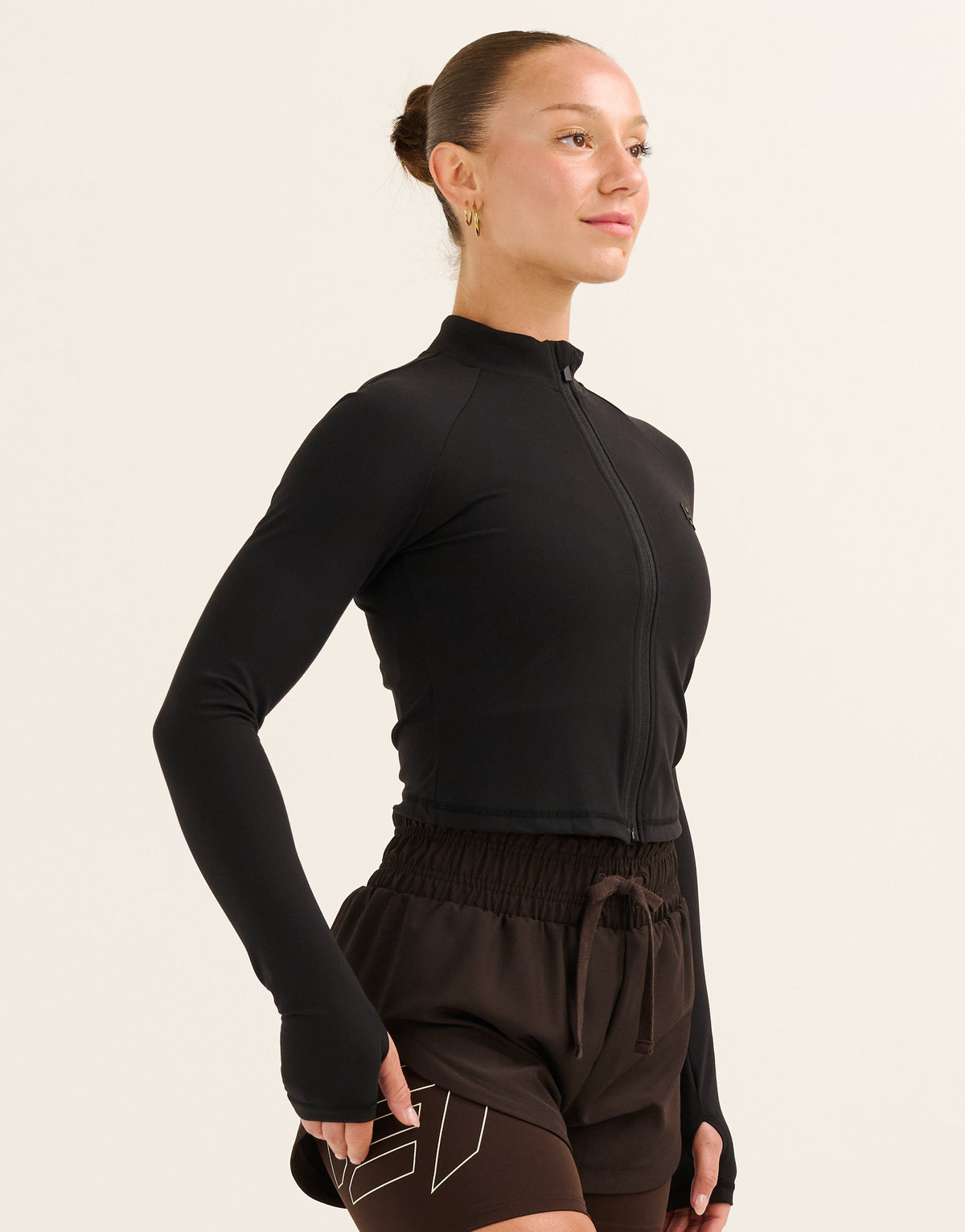 Nova Lycra® Zip Through Jacket - Phantom Black