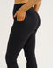Lycra Invisible Scrunch Pocket Flare Leggings - Black