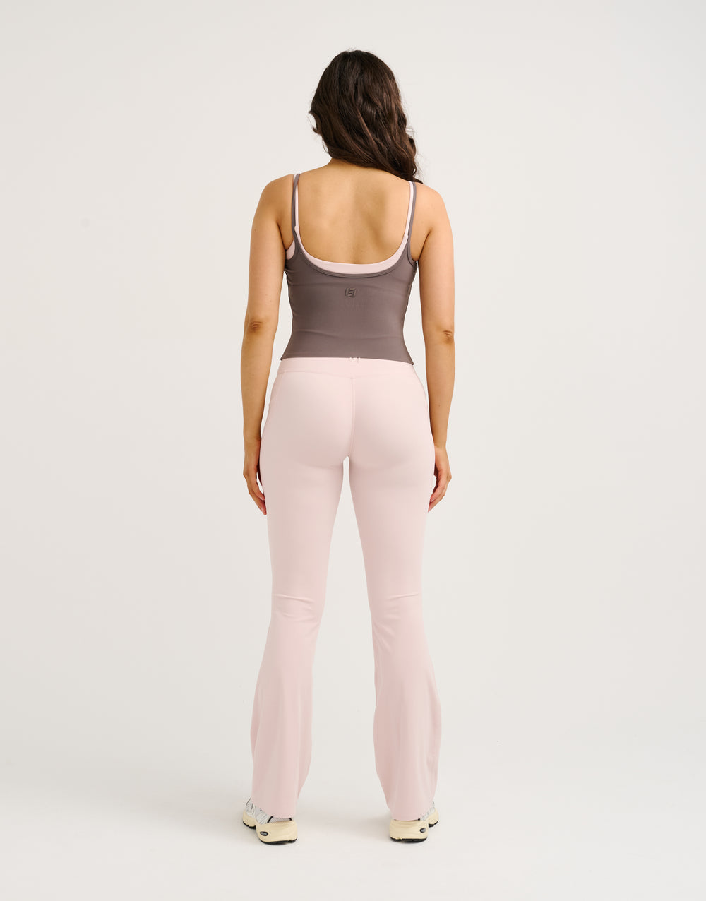 Lycra Invisible Scrunch Pocket Flare Leggings - Mauve