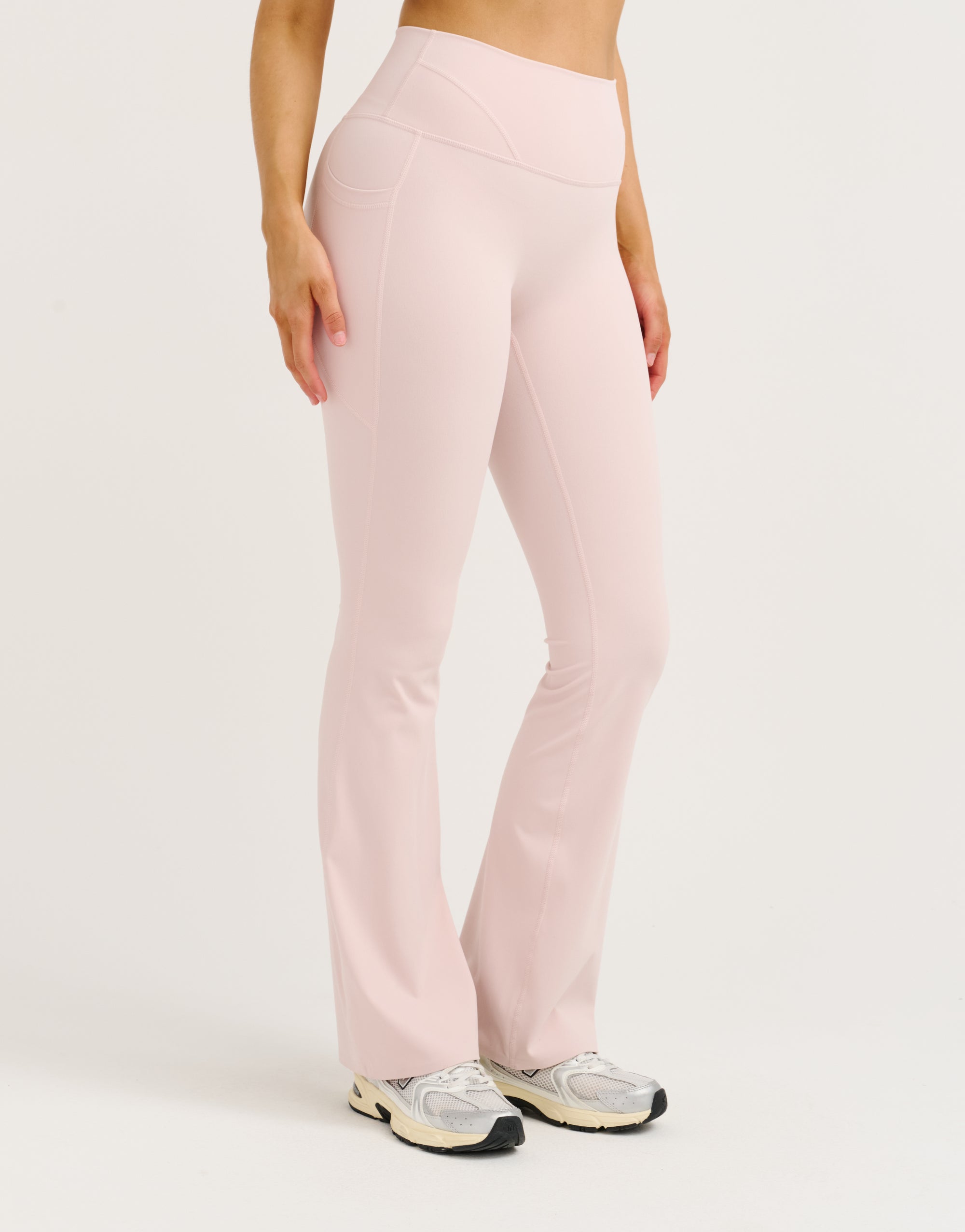 Lycra Invisible Scrunch Pocket Flare Leggings - Mauve