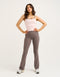 Lycra Invisible Scrunch Pocket Flare Leggings - Slate Grey