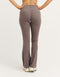 Lycra Invisible Scrunch Pocket Flare Leggings - Slate Grey