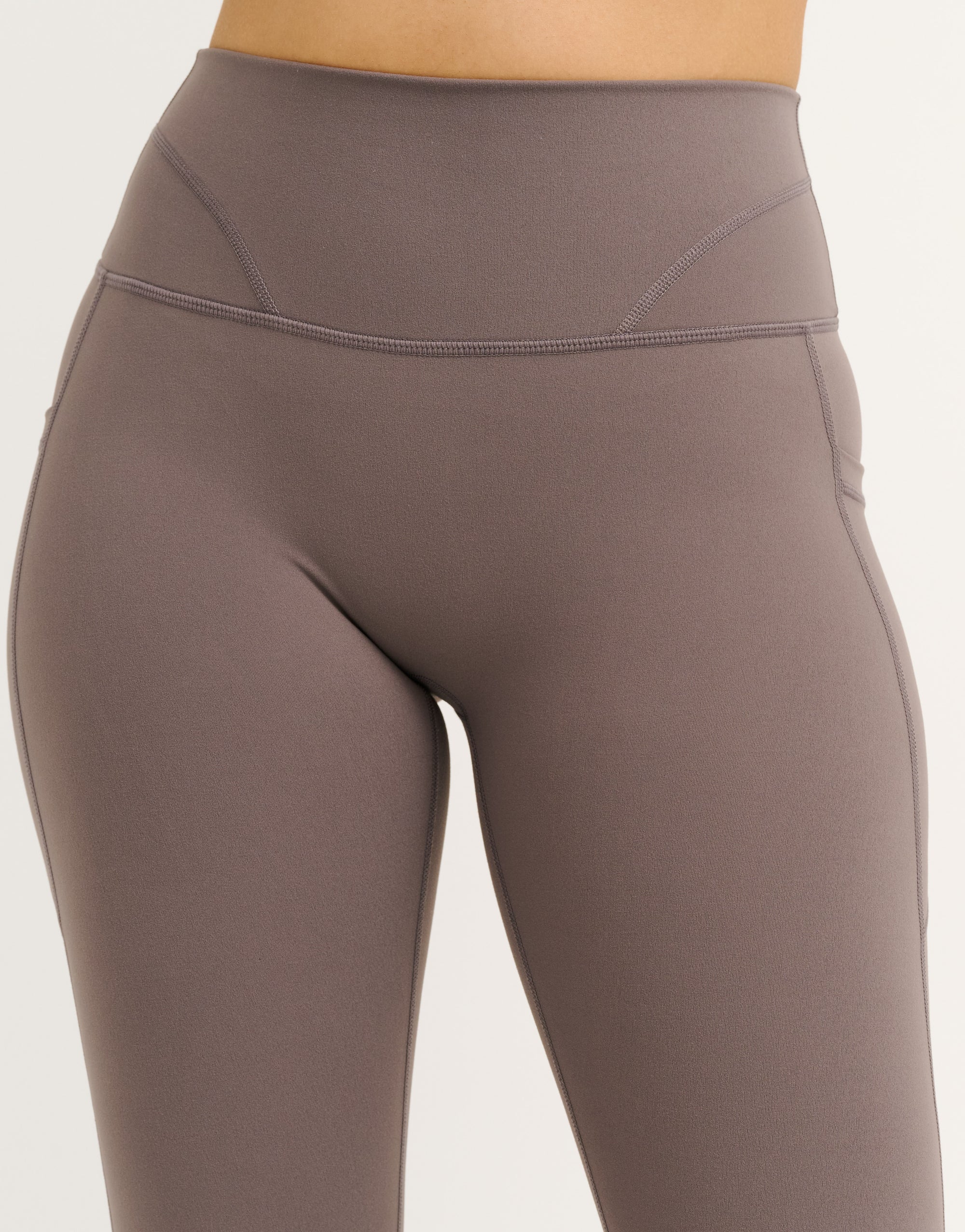 Lycra Invisible Scrunch Pocket Flare Leggings - Slate Grey