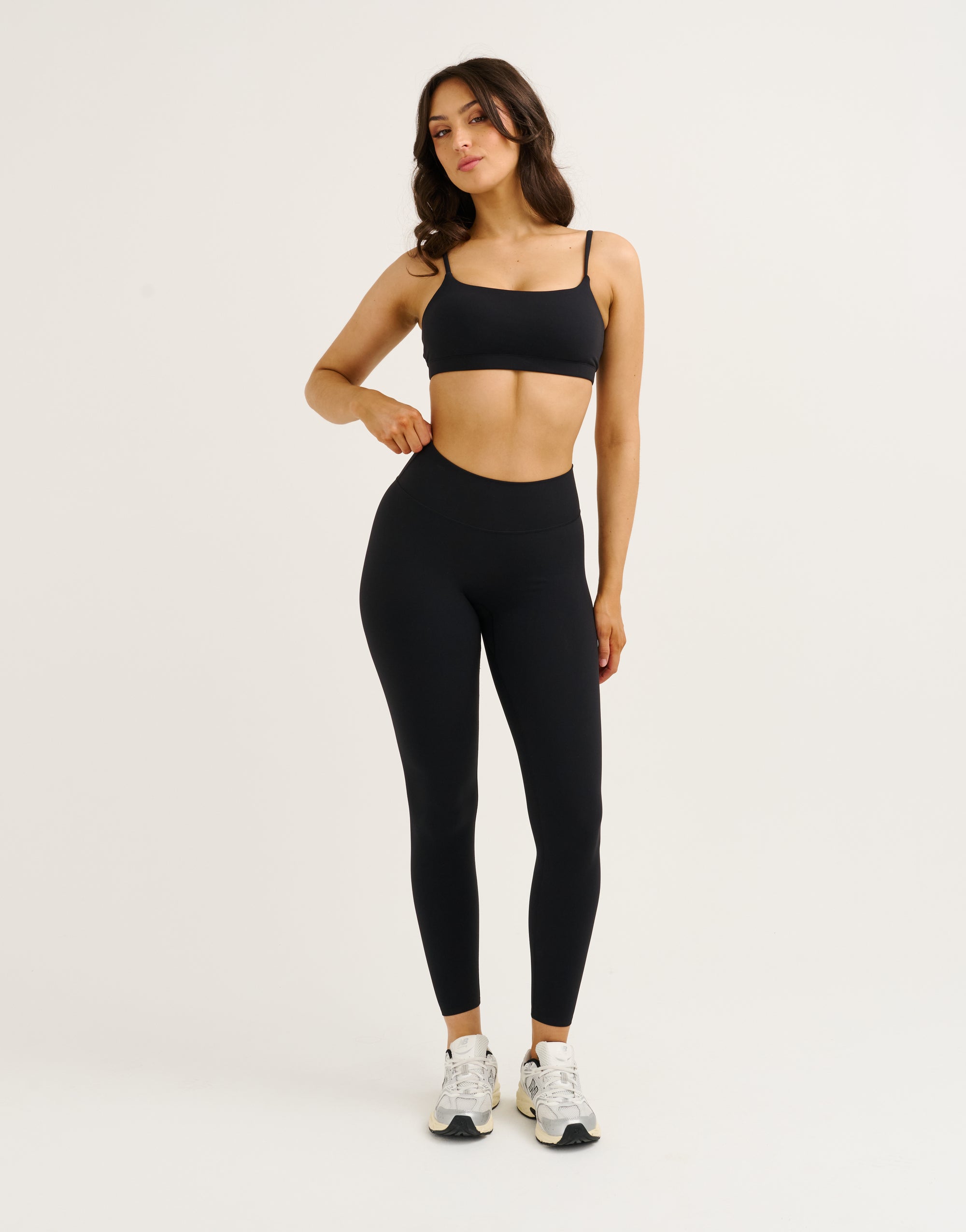 Lycra Invisible Scrunch Leggings - Black