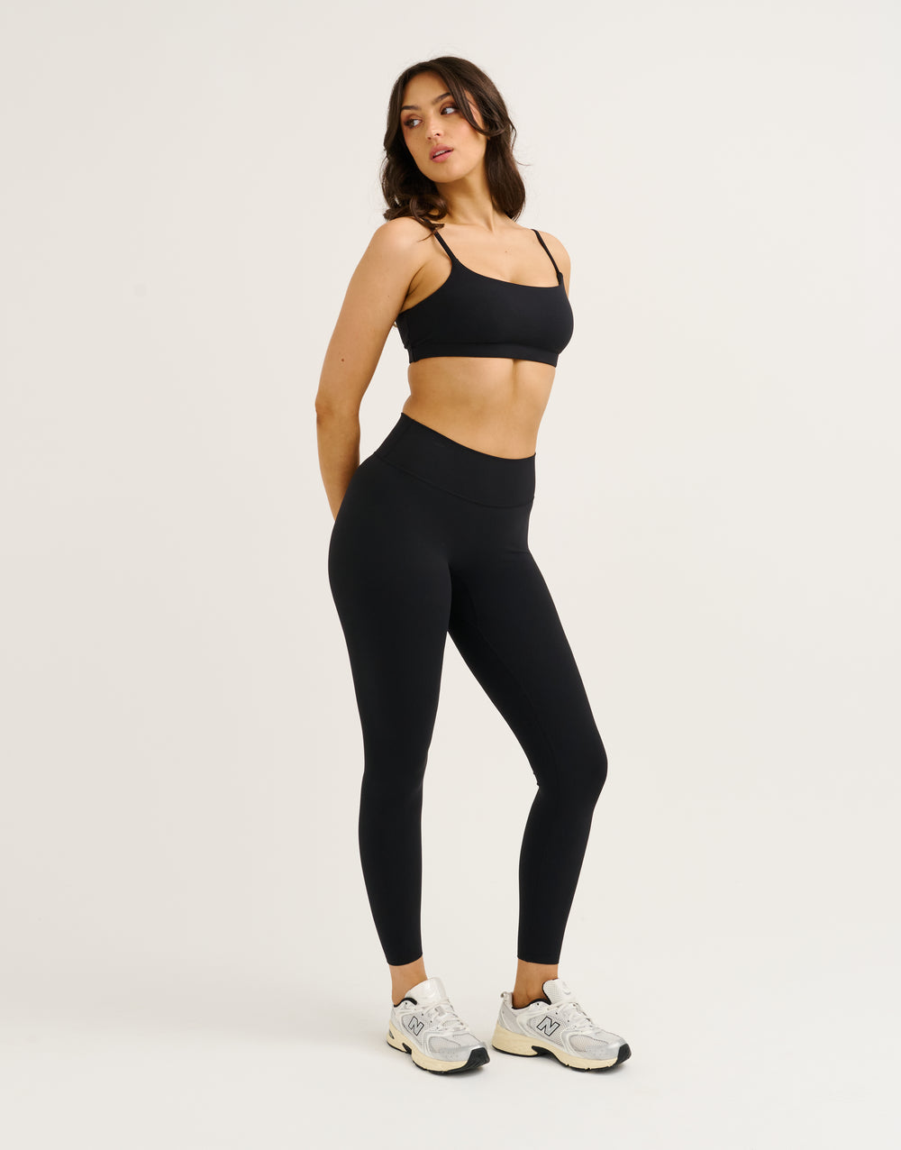 Lycra Invisible Scrunch Leggings - Black