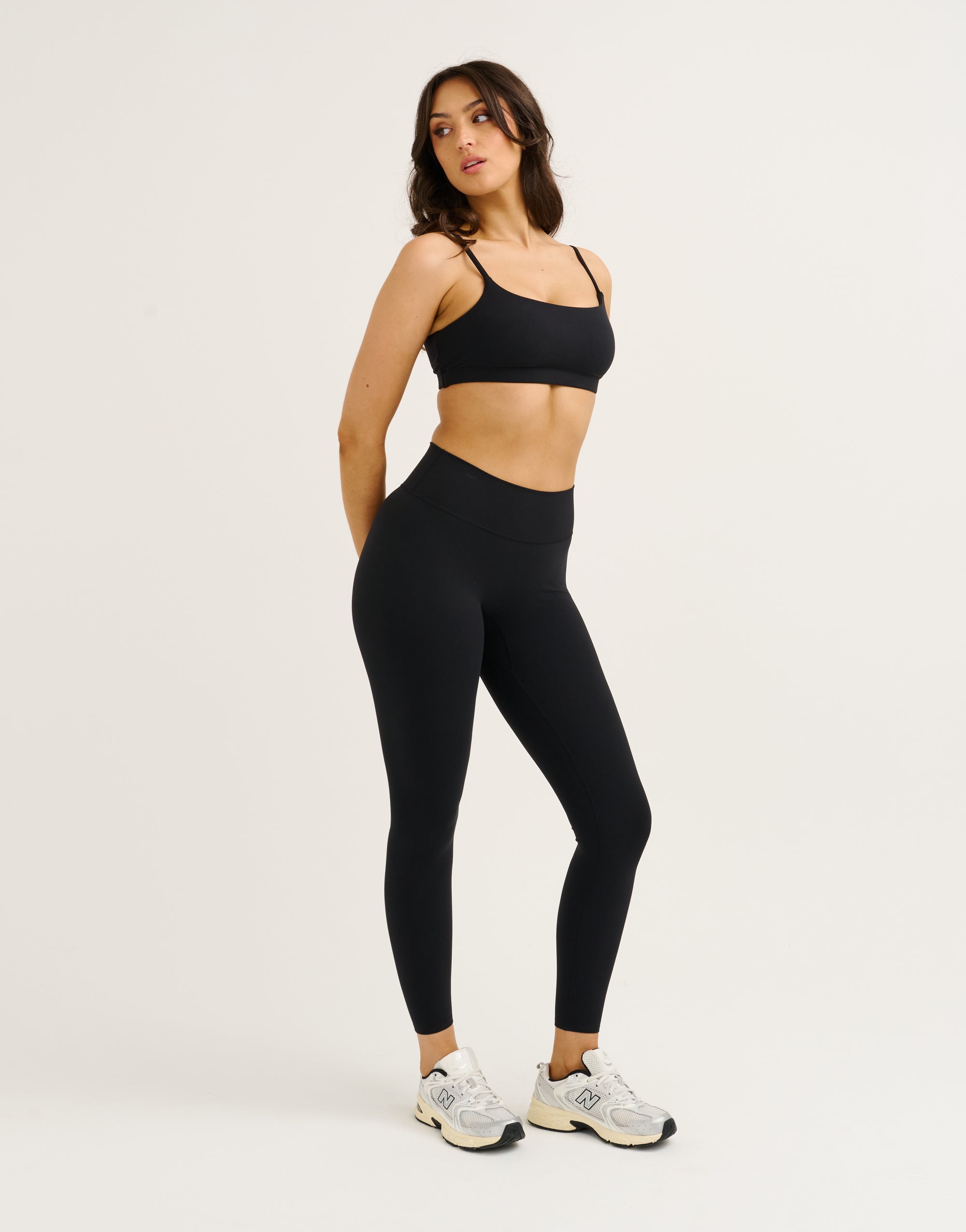 Lycra Invisible Scrunch Leggings - Black