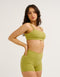 Lycra Invisible Scrunch Pocket Shorts - Olive