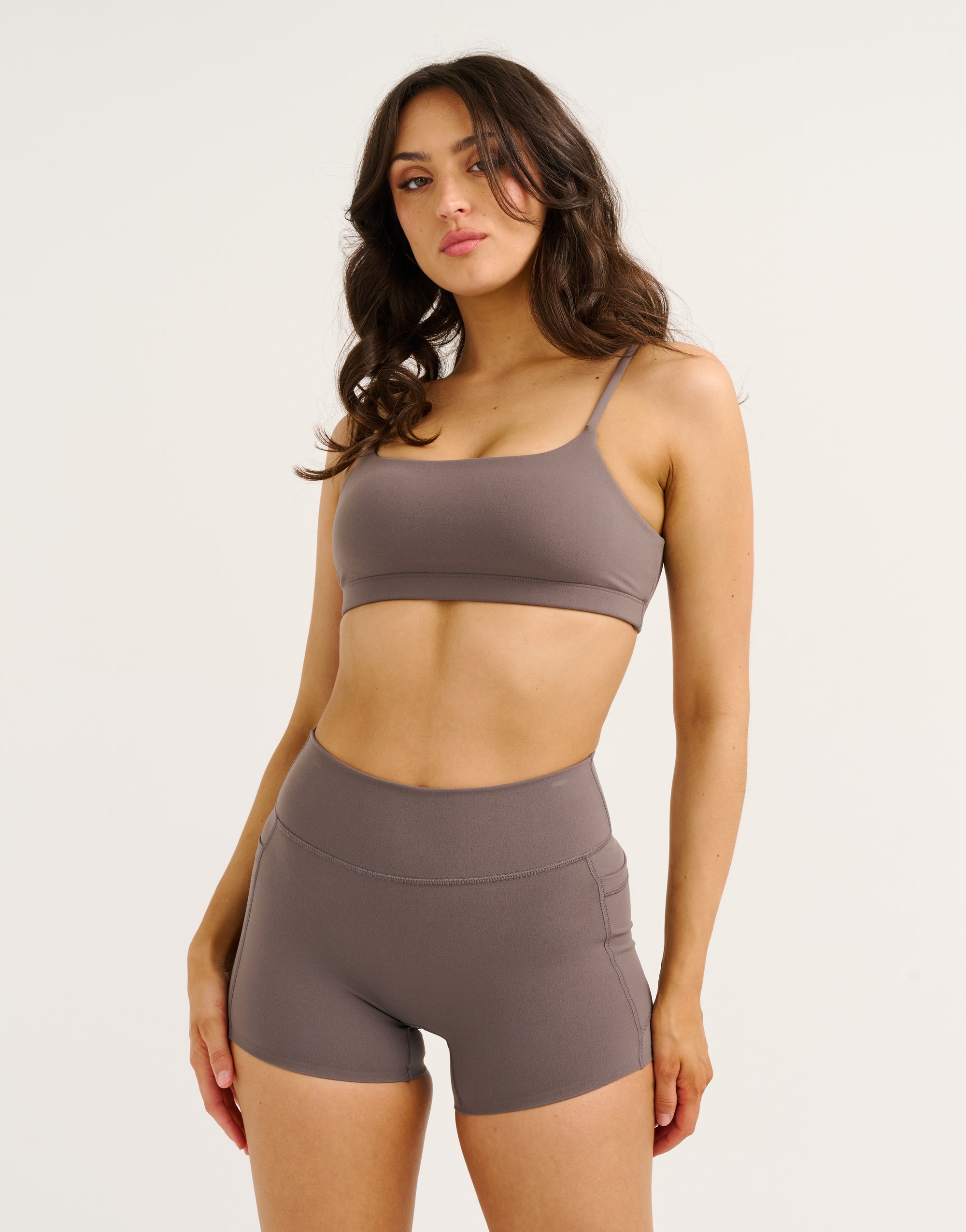 Lycra Invisible Scrunch Pocket Shorts - Slate Grey