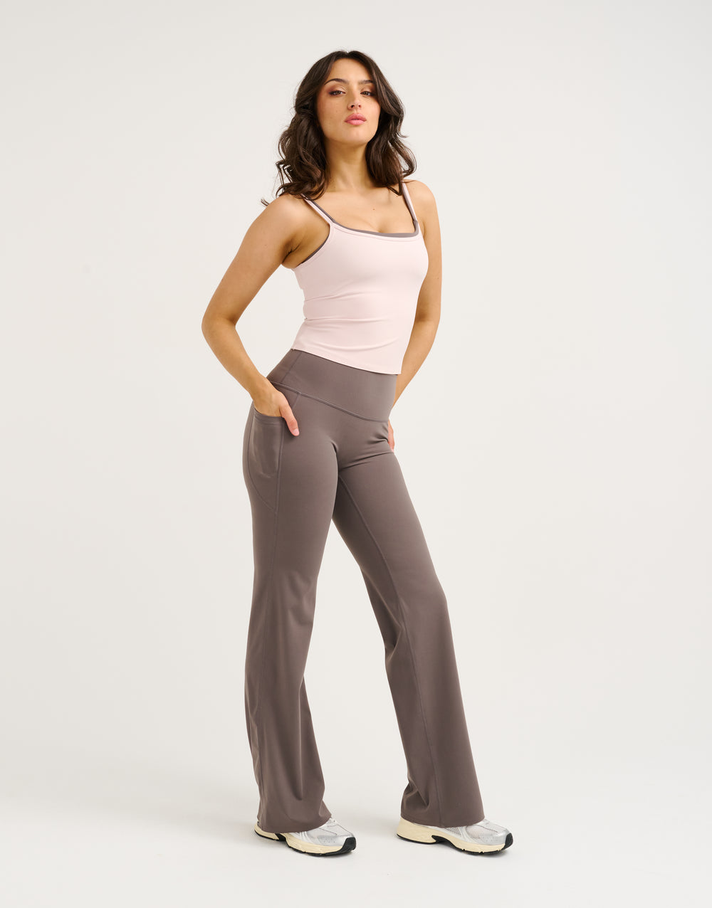 Lycra Invisible Scrunch Straight Leg Pant - Slate Grey
