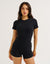 Lycra Seamless Tee - Black
