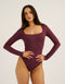 Elemental L Square Bodysuit - Blackberry