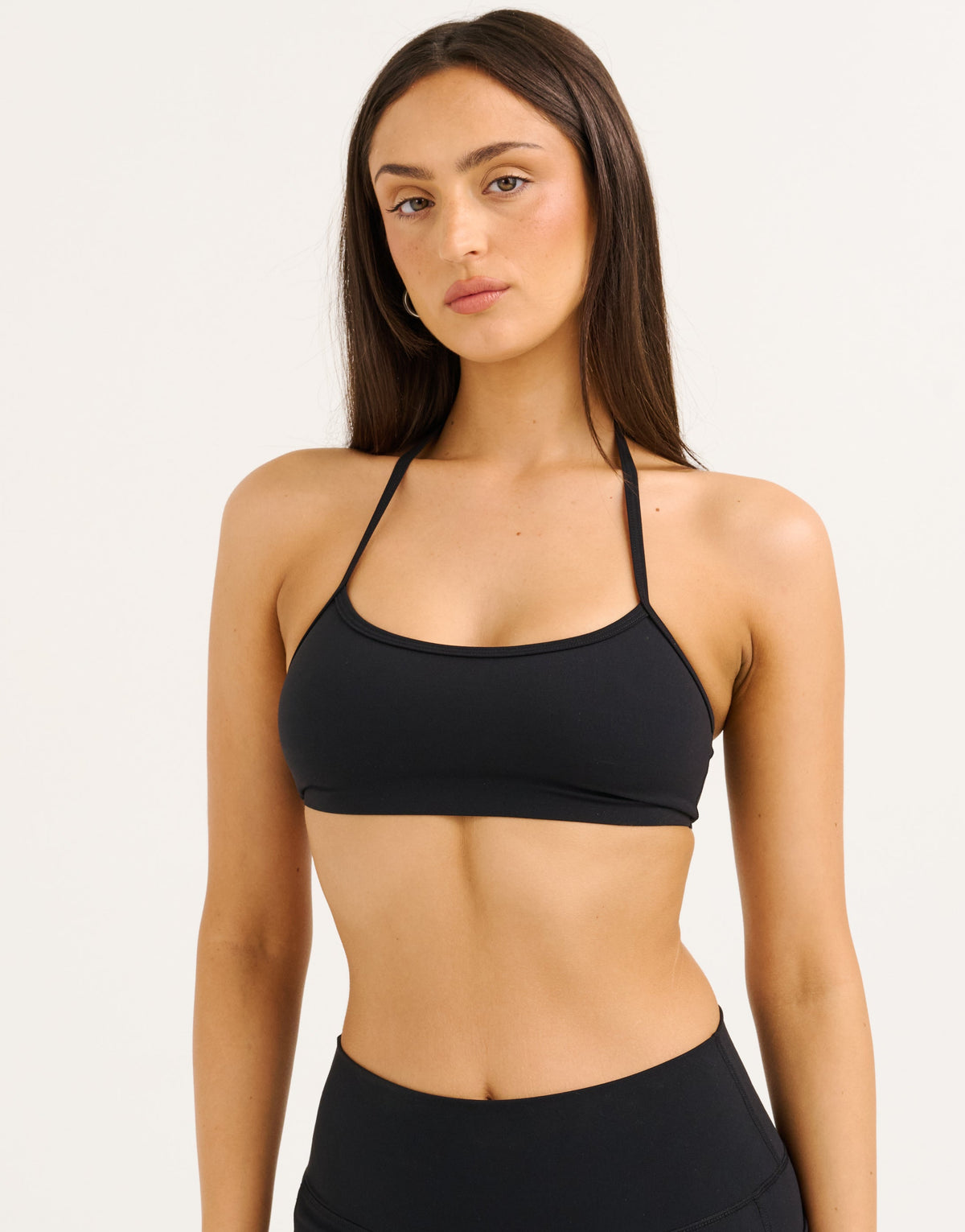 Lycra® Seamless Halter Bra - Black