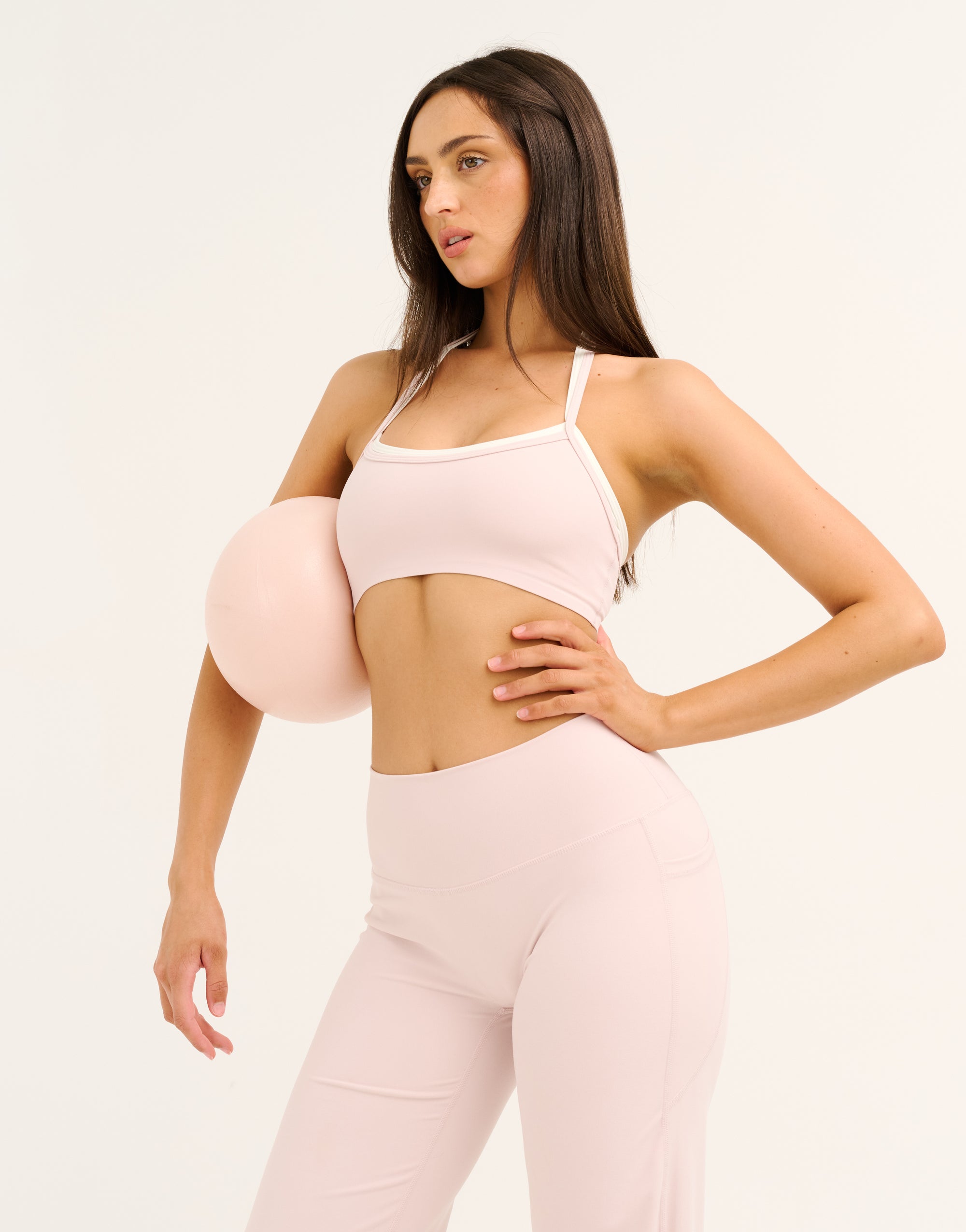 Lycra Seamless Halter Bra - Mauve