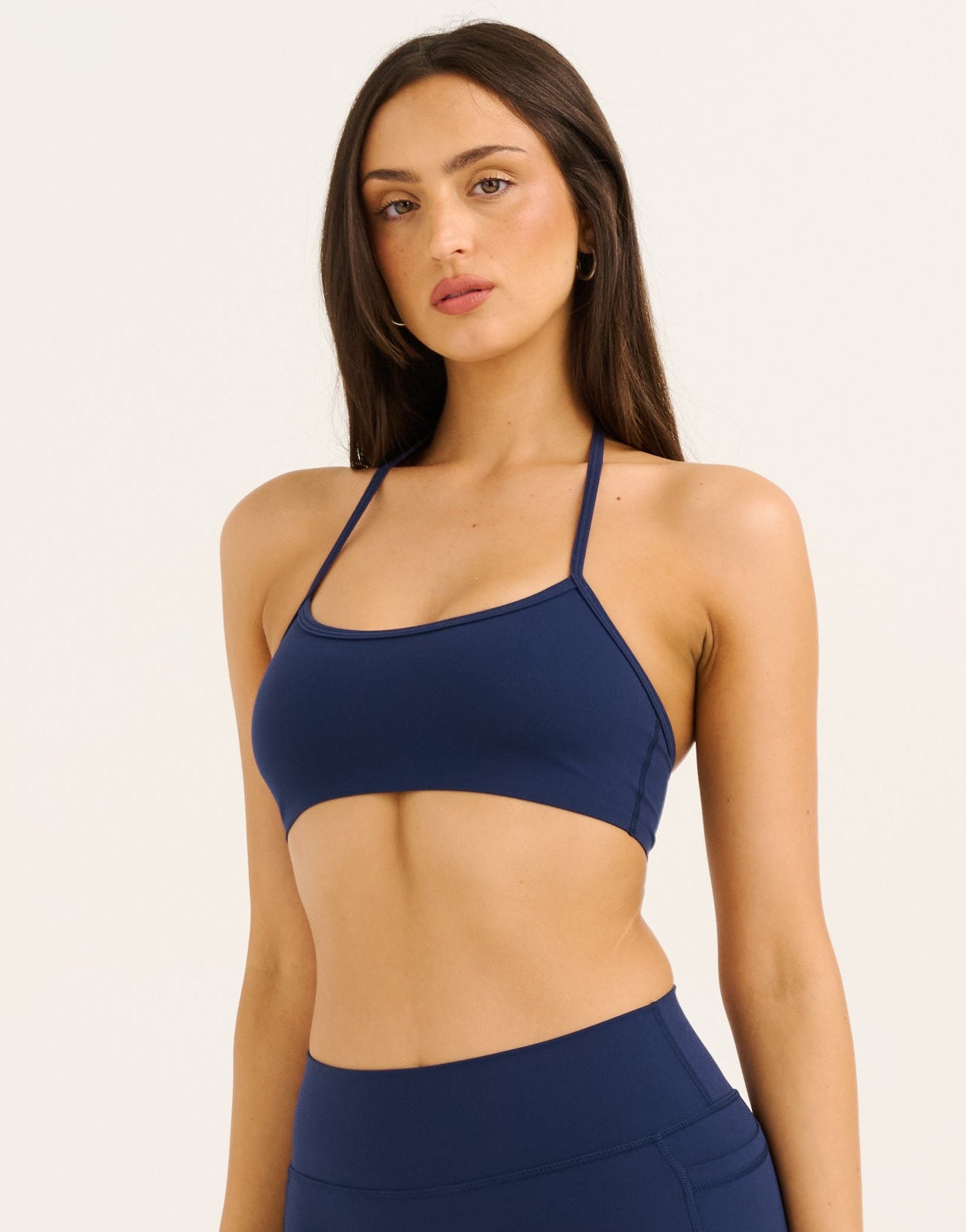 Lycra® Seamless Halter Bra - Navy