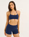 Lycra Seamless Halter Bra - Navy