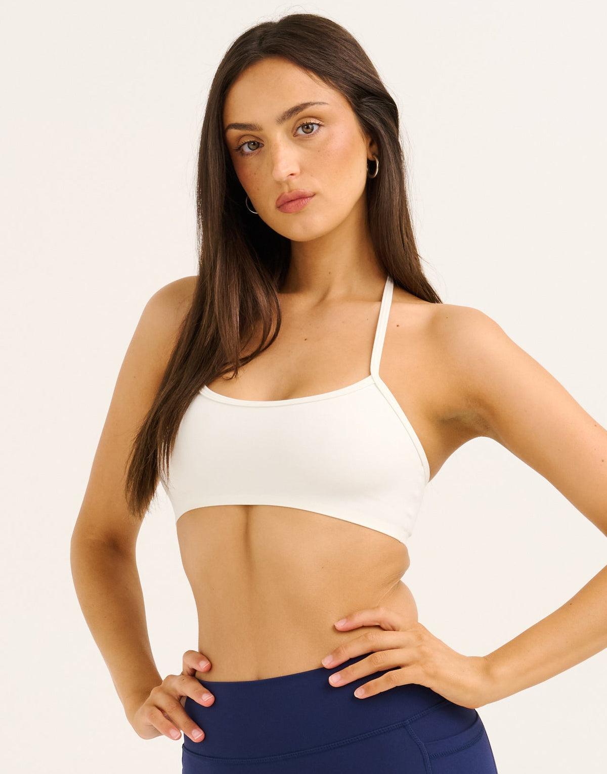 Lycra® Seamless Halter Bra - White