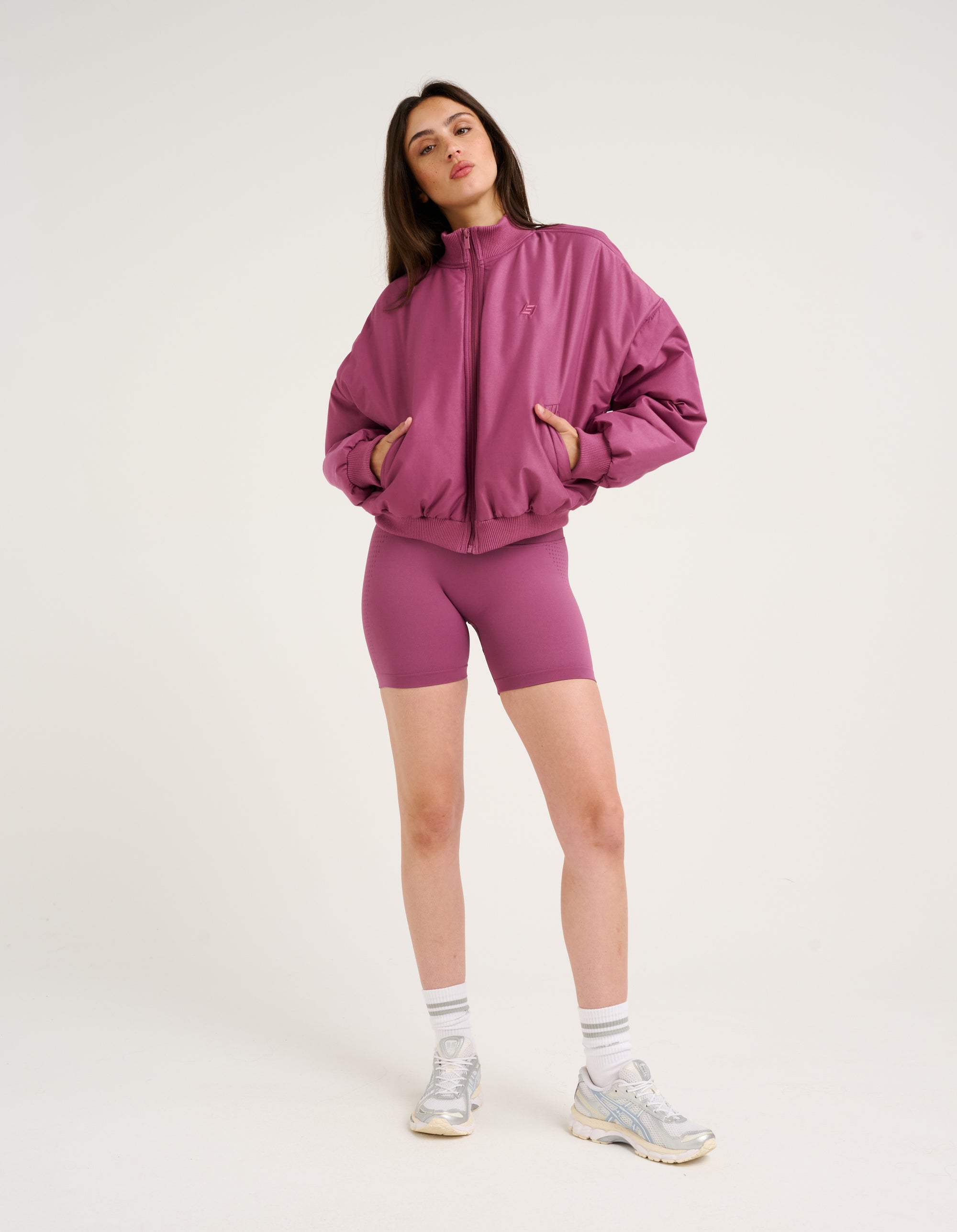 Tempo Pulse Bomber Jacket - Plum