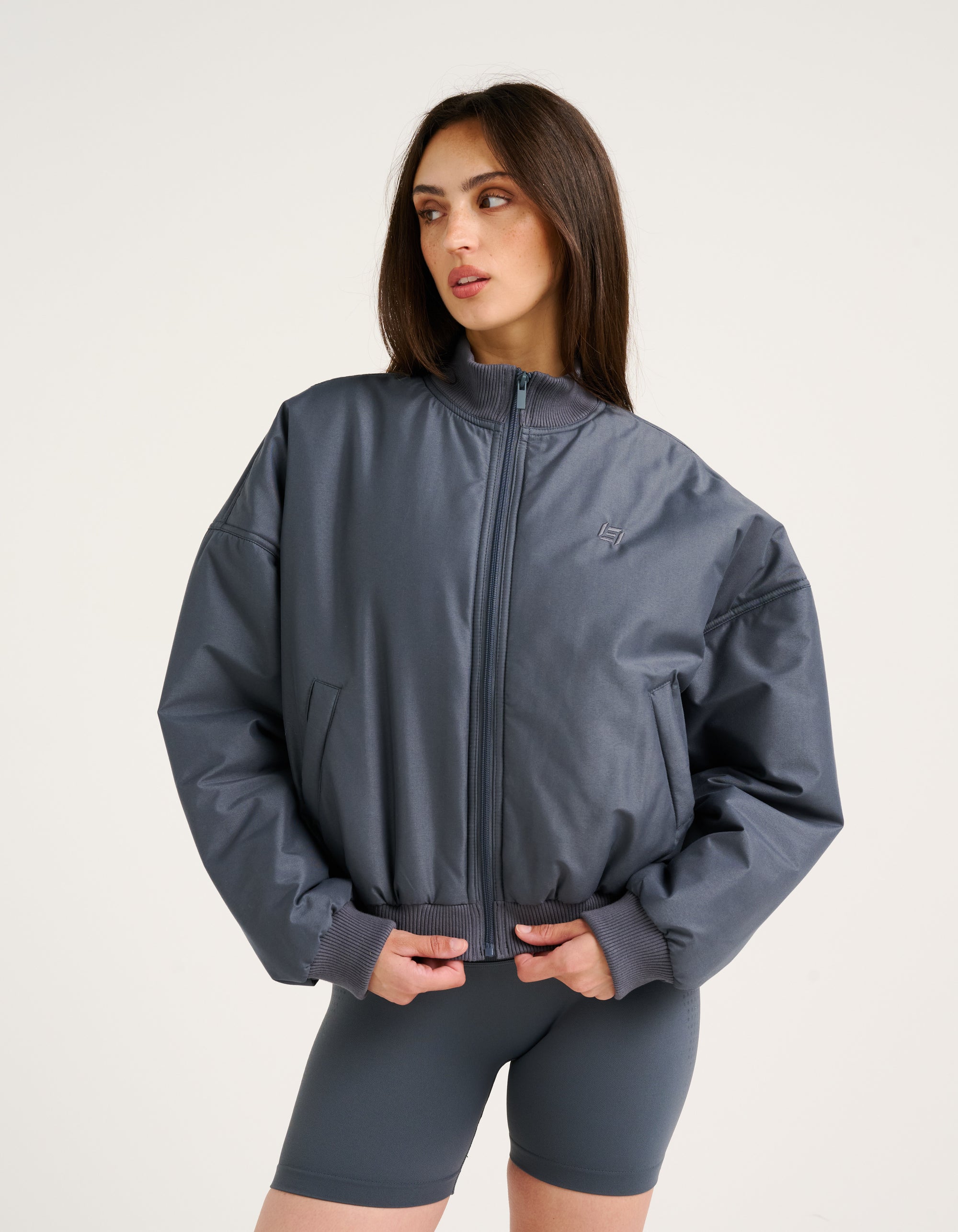 Tempo Pulse Bomber Jacket - Storm Grey