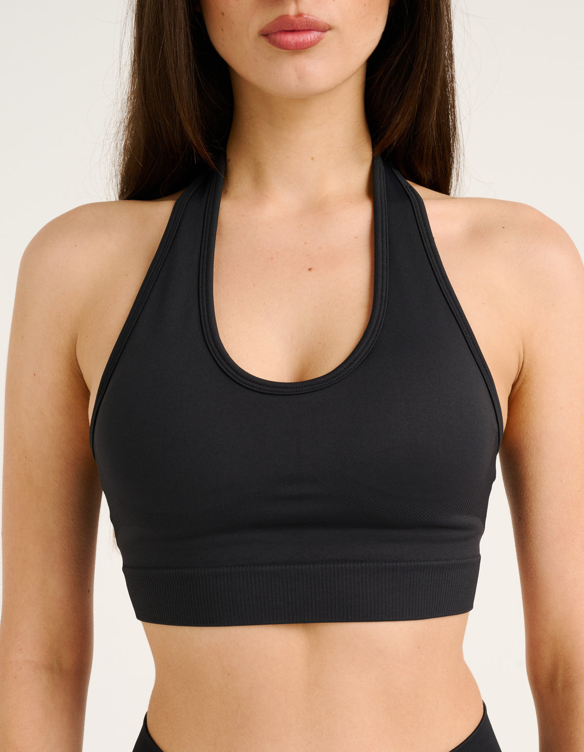 Tempo Pulse Halter Bra - Phantom Black