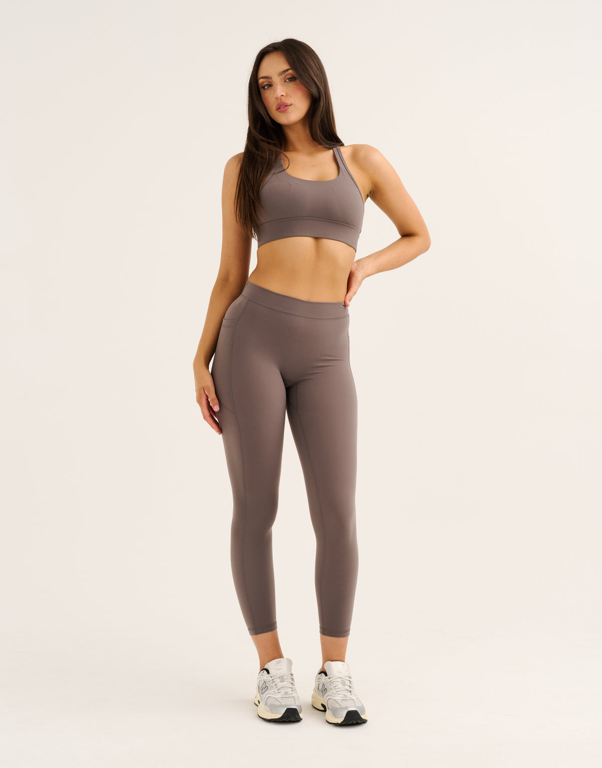 Ascend Pocket Mid-Waist Leggings 23" - Slate Grey