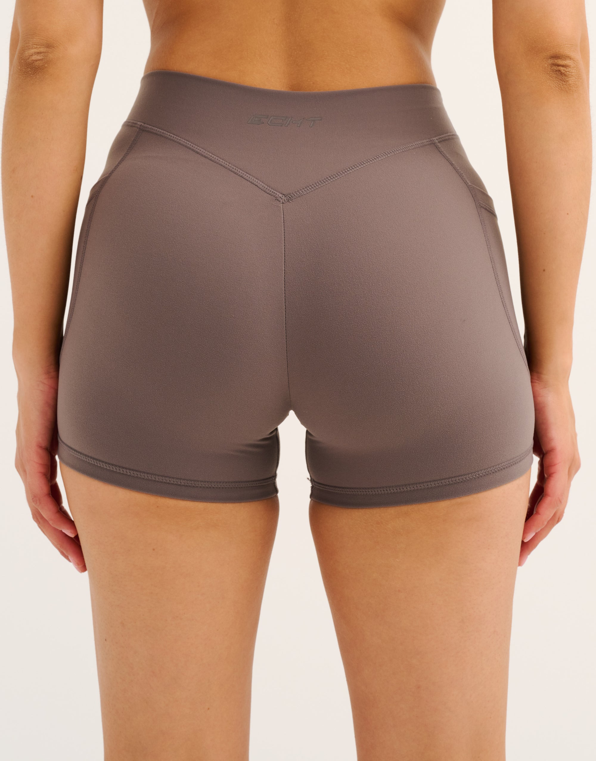 Ascend Pocket Mid-Waist Shorts 4" - Slate Grey