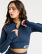 Arise Style Cropped Long Sleeve - Navy