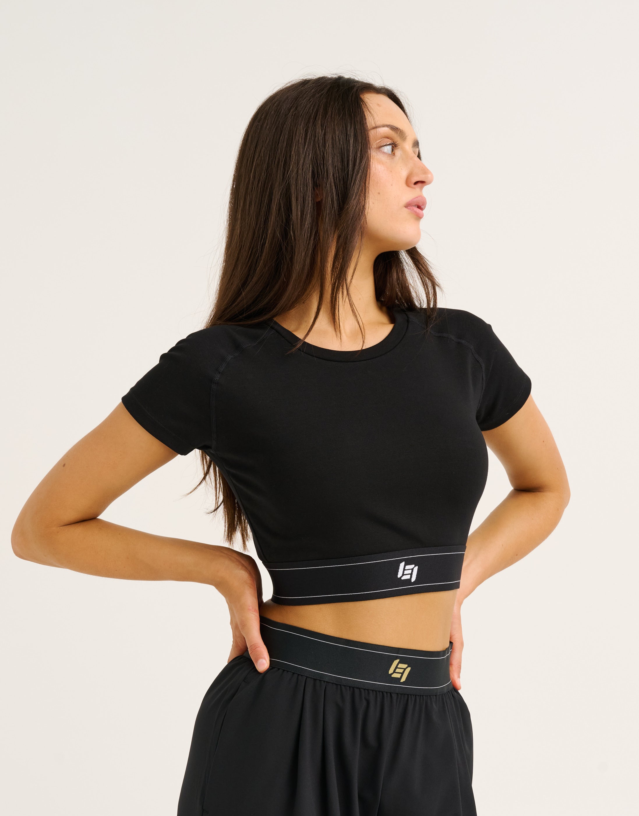 Bubble Banded Top - Black