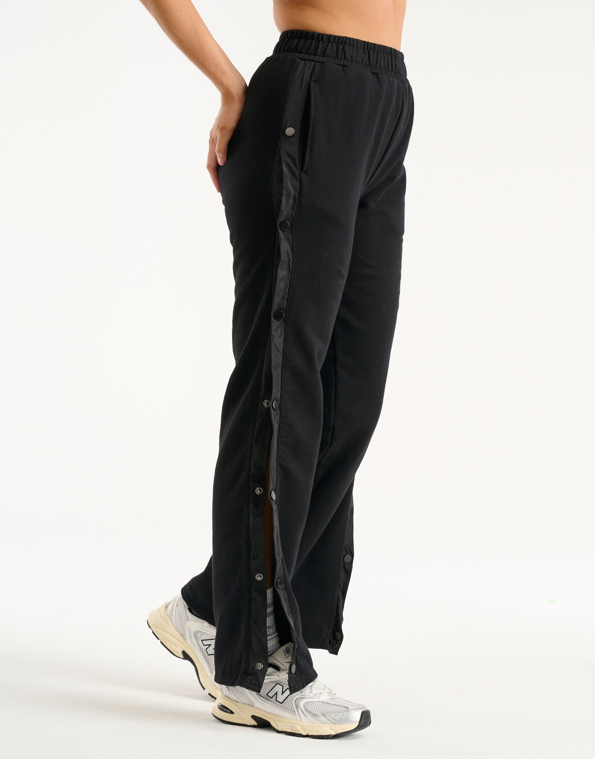 Snap Sweatpants - Black