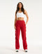 Snap Sweatpants - Red