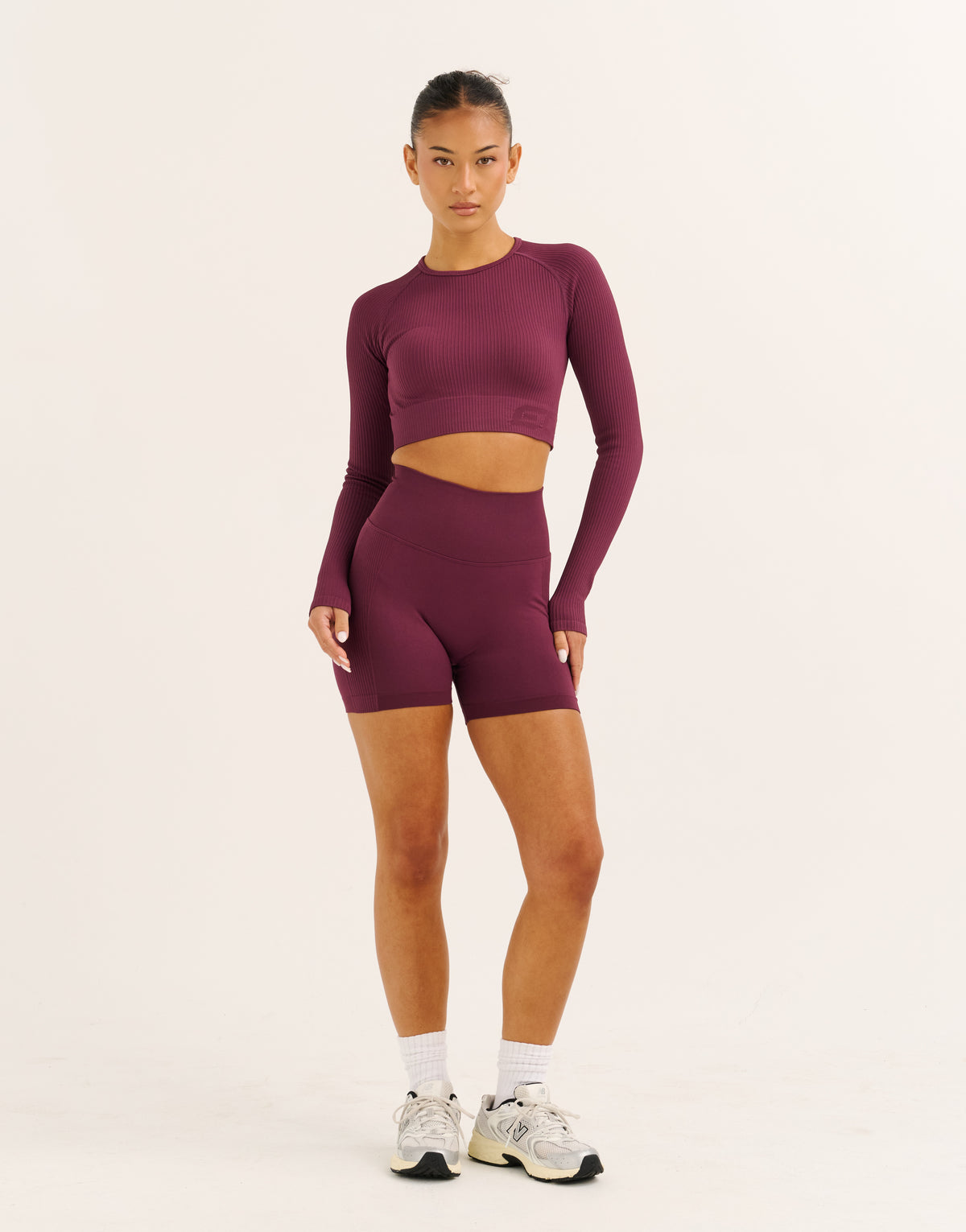 Arise Comfort Cropped Long Sleeve V2 - Blackberry