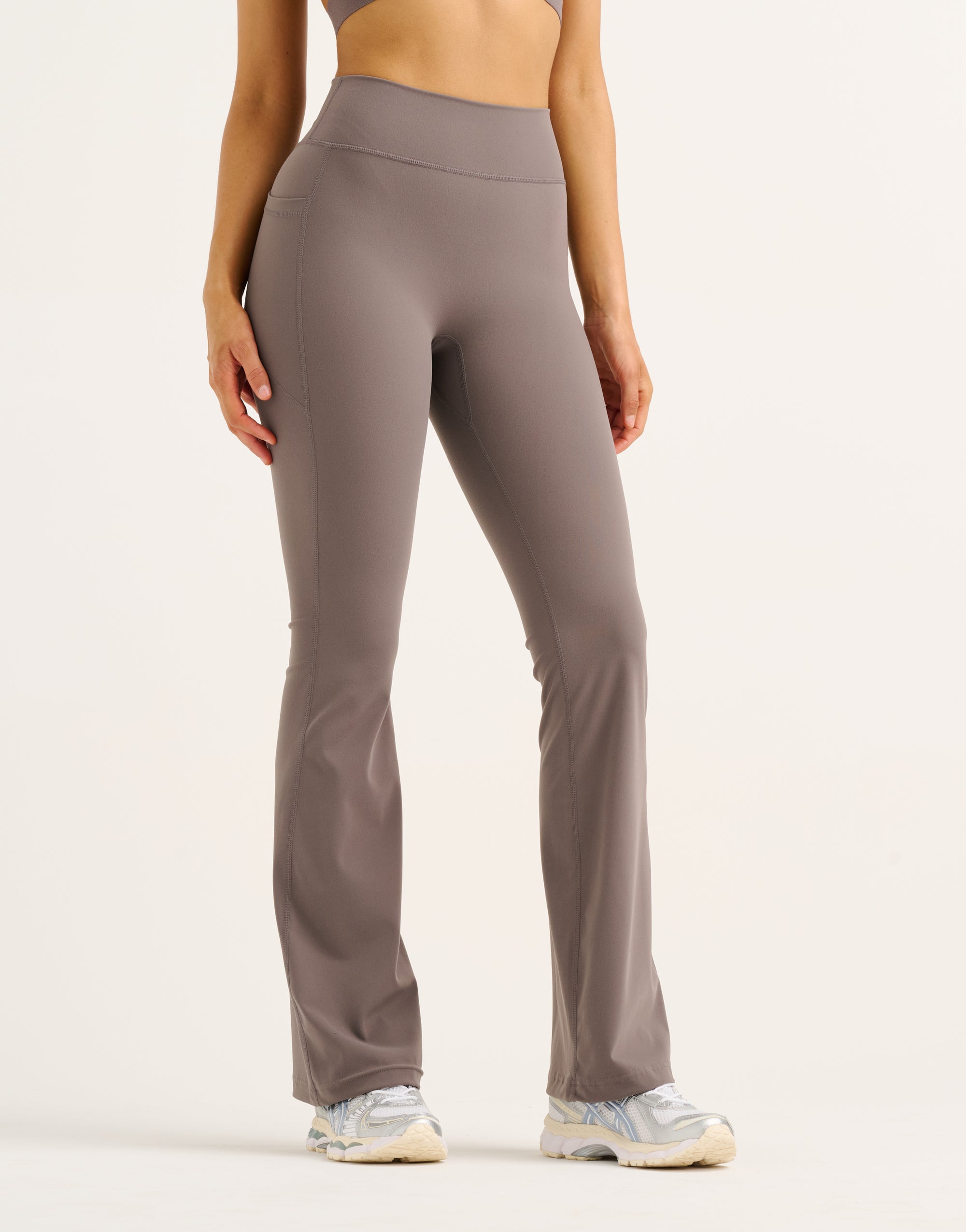 Flare Lycra Pocket Leggings - Slate Grey