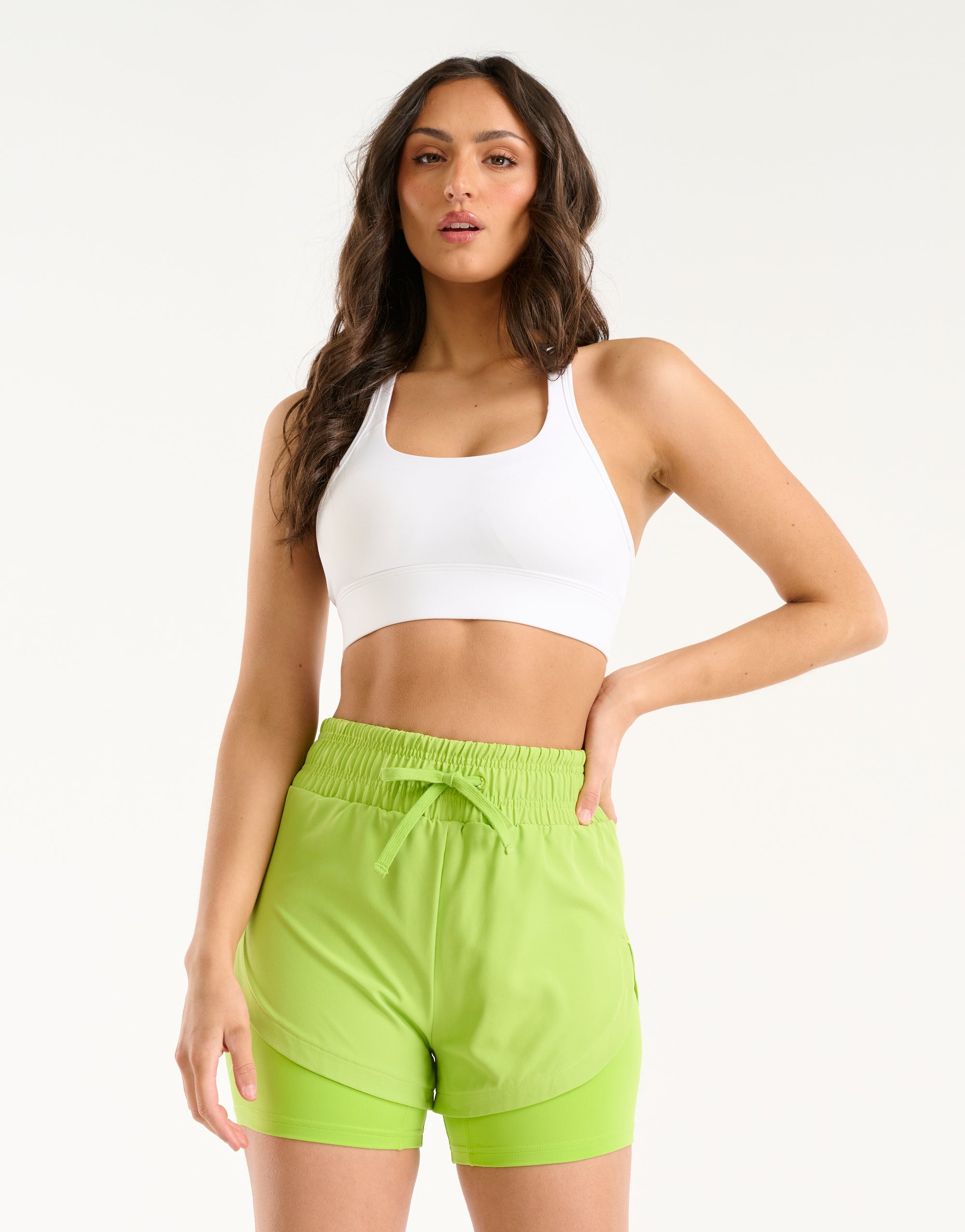 Freedom Running Shorts - Lime Green