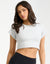 Futura Cropped Tee - Micro Grey