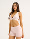 Echt Force Scrunch Mid-Waist Shorts - Mauve