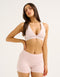 Echt Force Scrunch Mid-Waist Shorts - Mauve