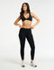 Force Scrunch Mid-Waist Leggings (Minimal Logo) - Black