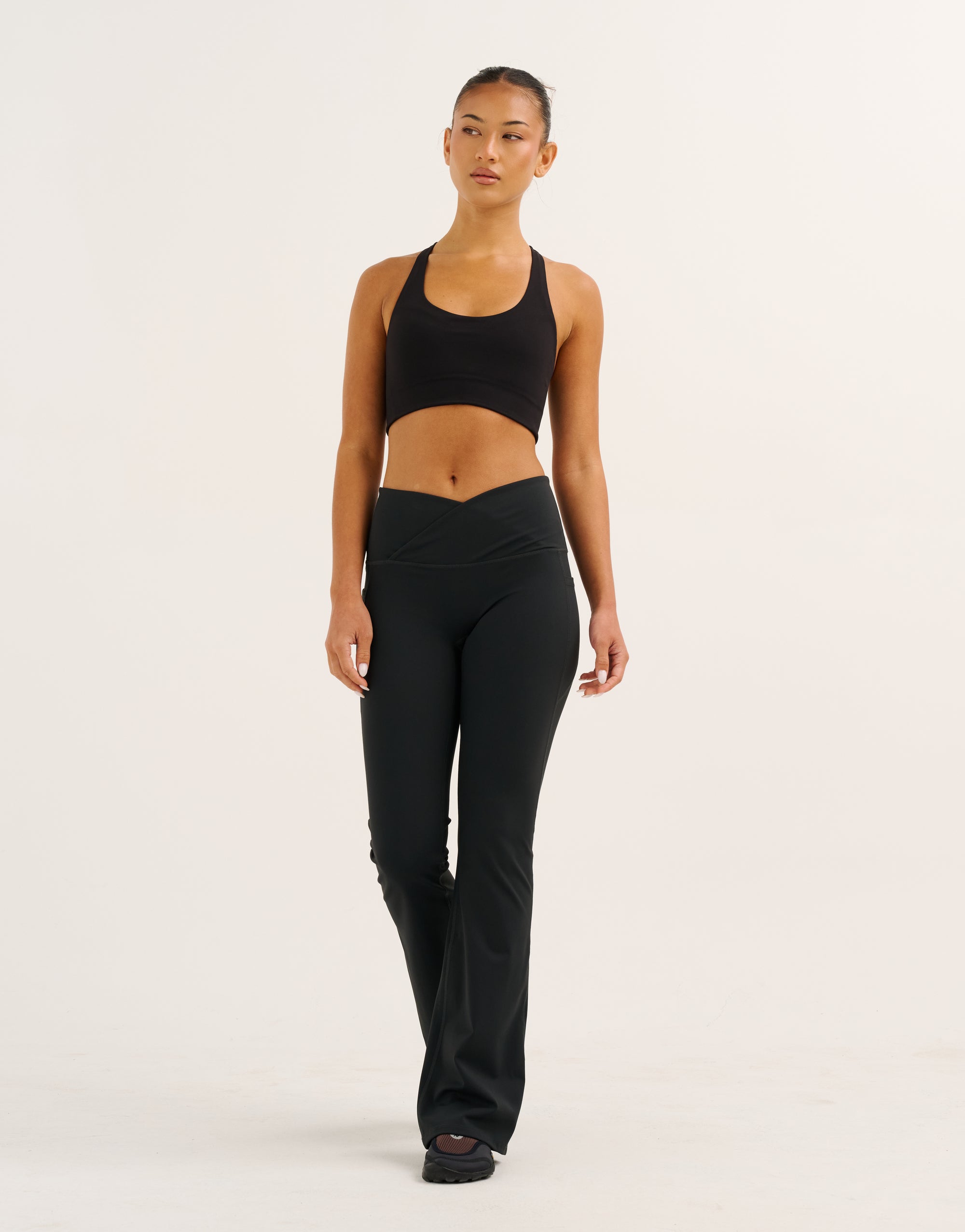 Nova Lycra® Flare Leggings - Phantom Black