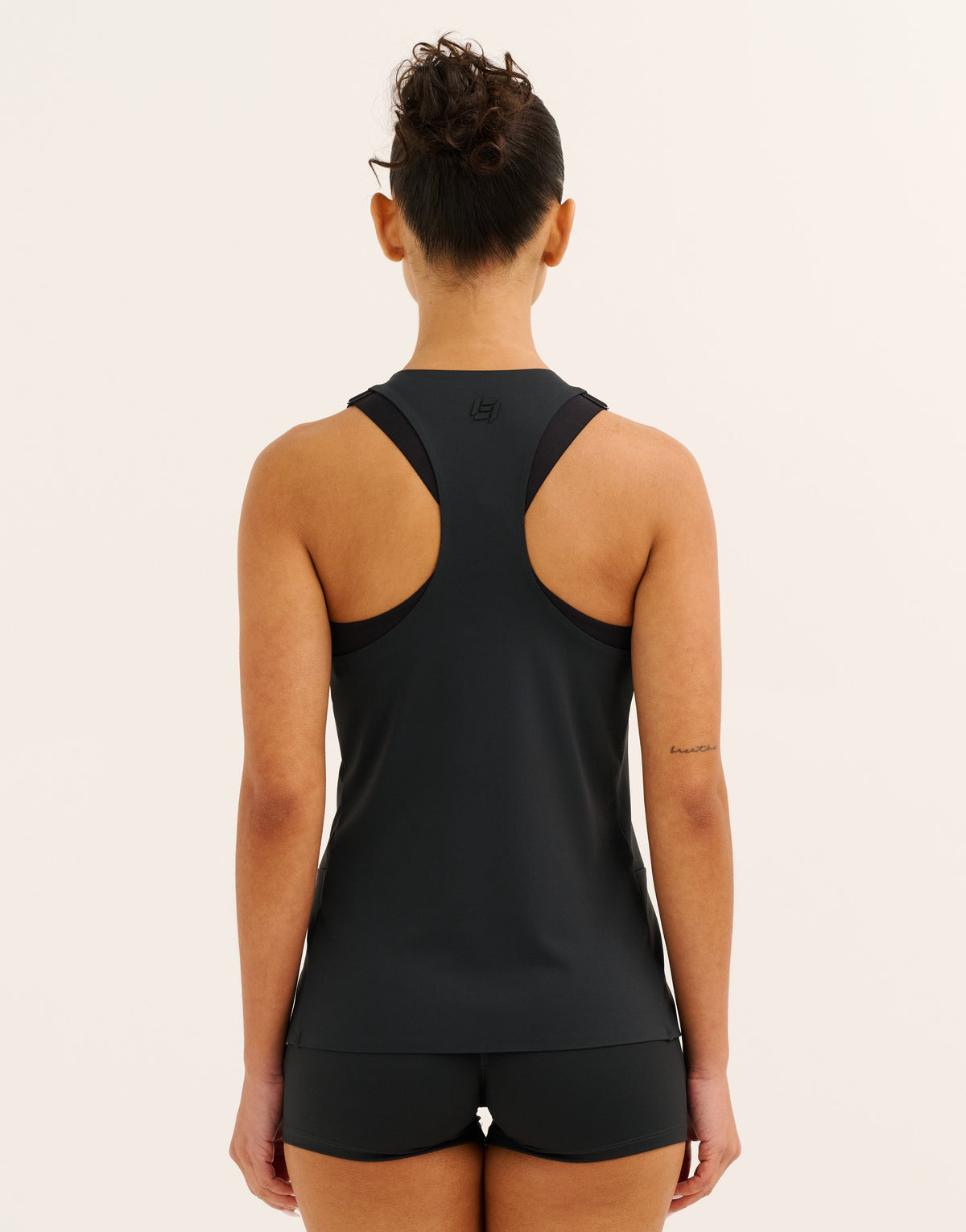 Nova Lycra® Pocket Racer Tank - Phantom Black