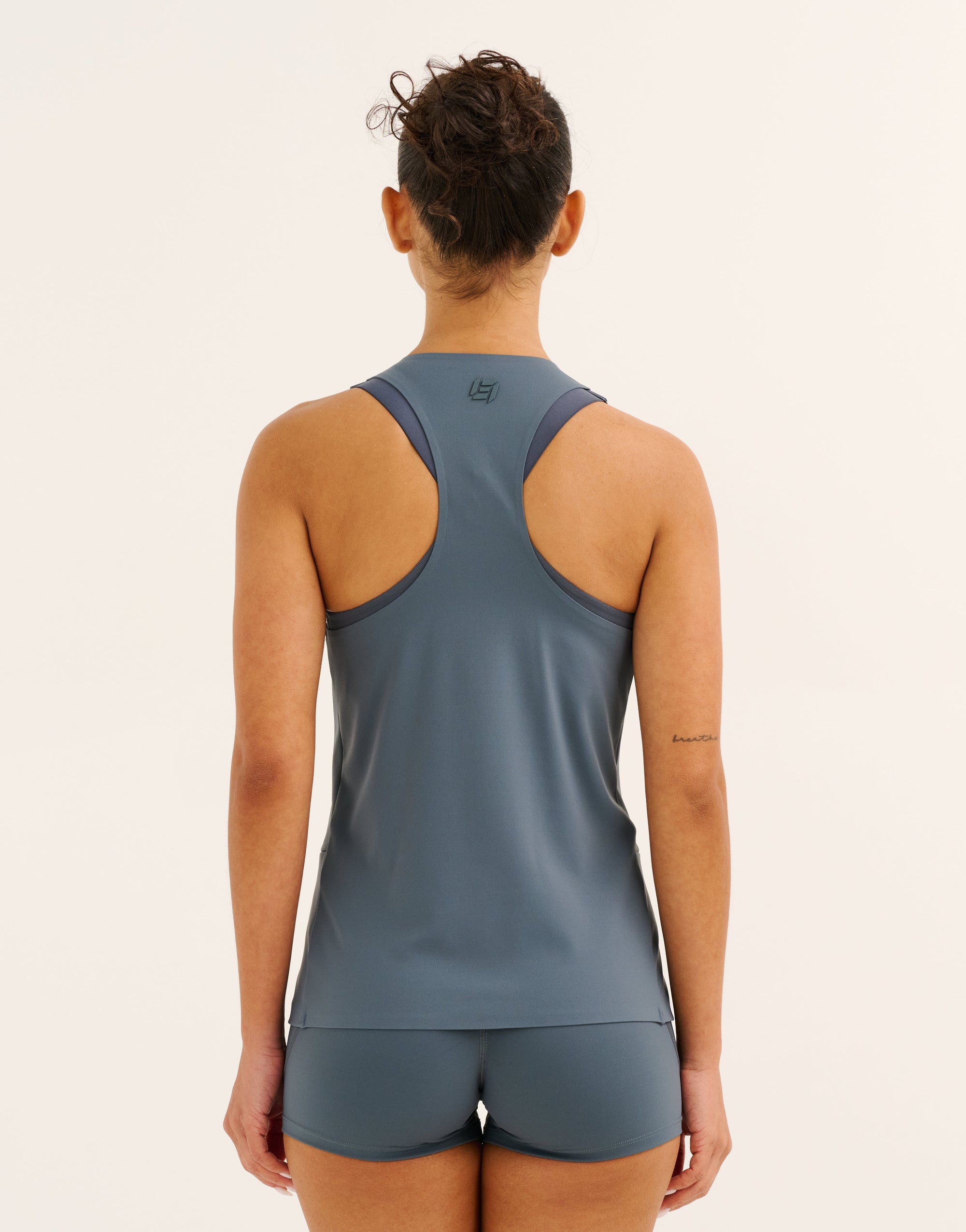 Nova Lycra® Pocket Racer Tank - Storm Grey