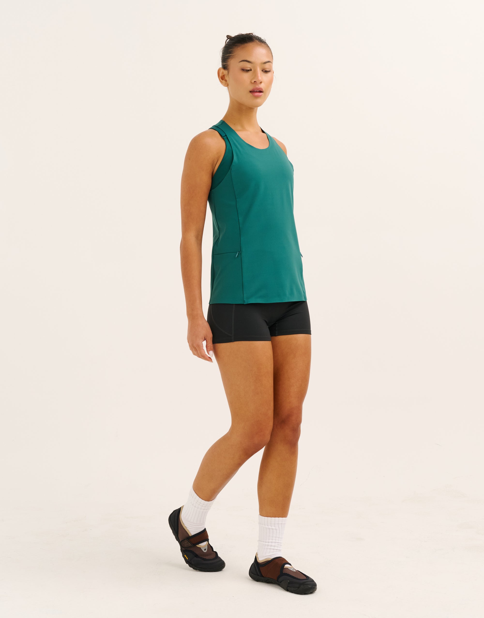 Nova Lycra® Pocket Racer Tank - Teal